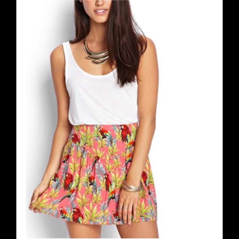 Forever21 tropical mini skirt